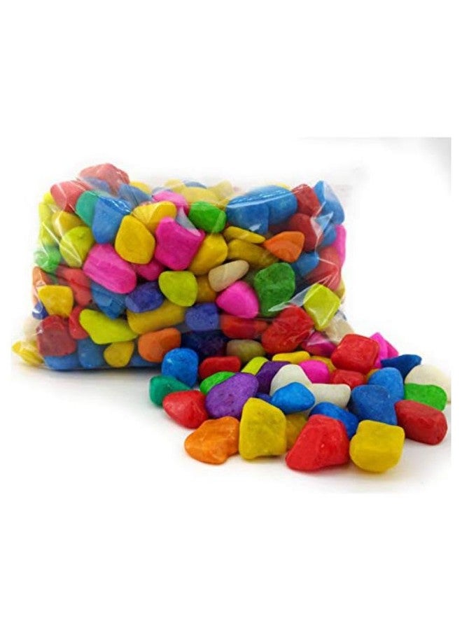 Somil Multicolor Pebbles/Stones for Garden, Plants, Lawns, Aquariums, Fish Pots, Home Decor, Vases, Furniture Filler. Size: 10-30mm, Shiny Multicolor -A545 - Image 1